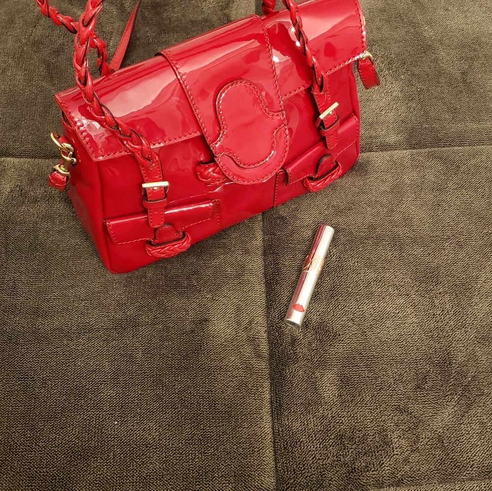 Valentino RED hand bag lacquer histore NEW